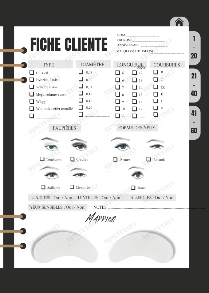 Répertoire clientes - version numérique